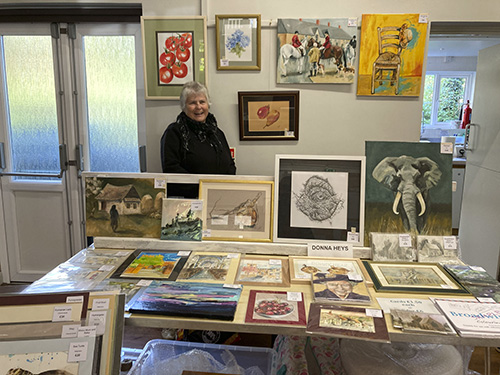 Broadwindsor artist Donna Heys and her display of artwork