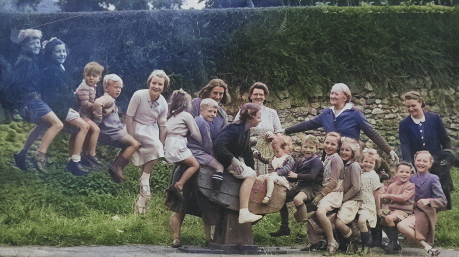 Archive photo showing group of young people from Bernards' Place, Broadwindsor
