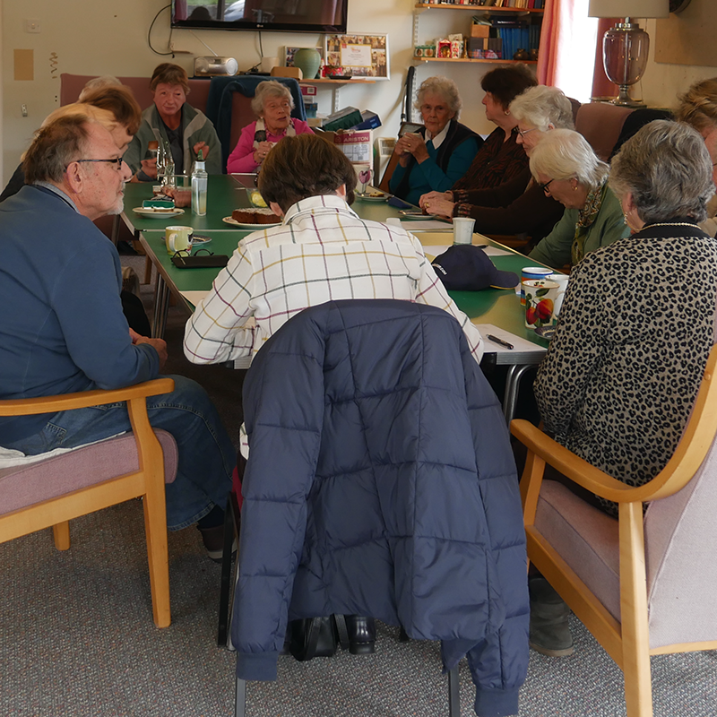 Villagers taking part in a Born and Bred local history session at Fullers retirement complex
